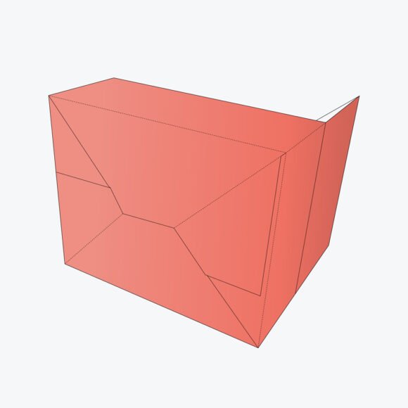 3D view of the auto bottom box with a display lid, focusing on its sturdy base and innovative structure.