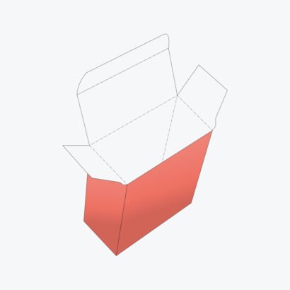 Open dispenser box showing foldable panels and easy-to-use design.