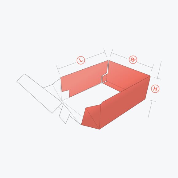 3D mockup of double wall heavy duty boxes showcasing dimensions for length, width, and height.