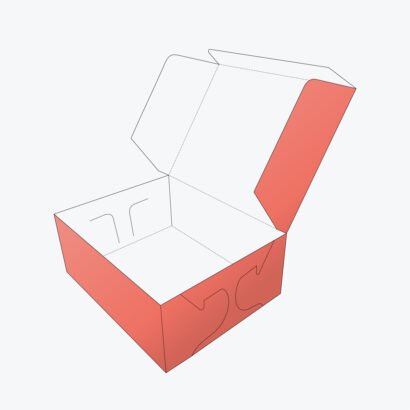 Open Side Lock Six Corner Box showing its internal structure, foldable lid, and side lock mechanism.