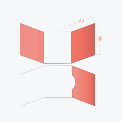 Open six panel CD jacket layout with dimensions.