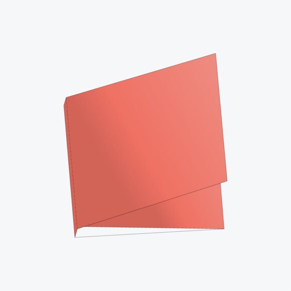 Closed six panel CD jacket in sleek red finish.