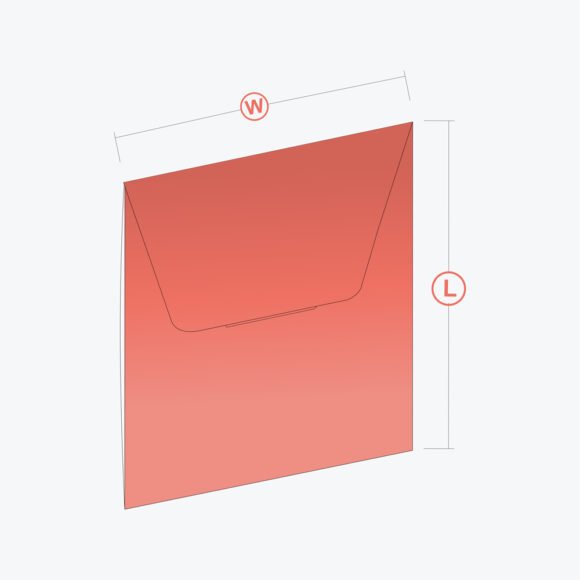 Two Panel CD Jacket with dimensions marked for width and length