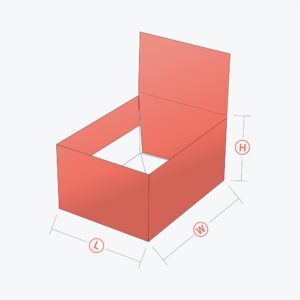 Assembled 1-2-3 bottom display lid box with a sturdy base and a showcase-style lid