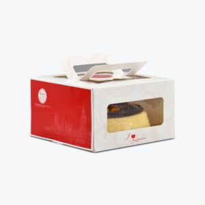 Elegant Personalized Cake Box with Window for Cheesecake Display