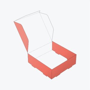 3D mockup of a double locked wall lid box showcasing its secure design and sturdy construction.