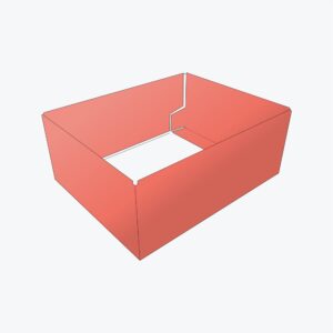 3D mockup of double wall heavy duty boxes showcasing dimensions for length