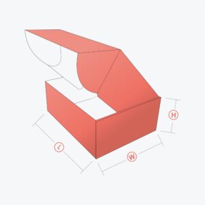 Double Wall Tuck Front Box with open lid showing durable construction and spacious design.