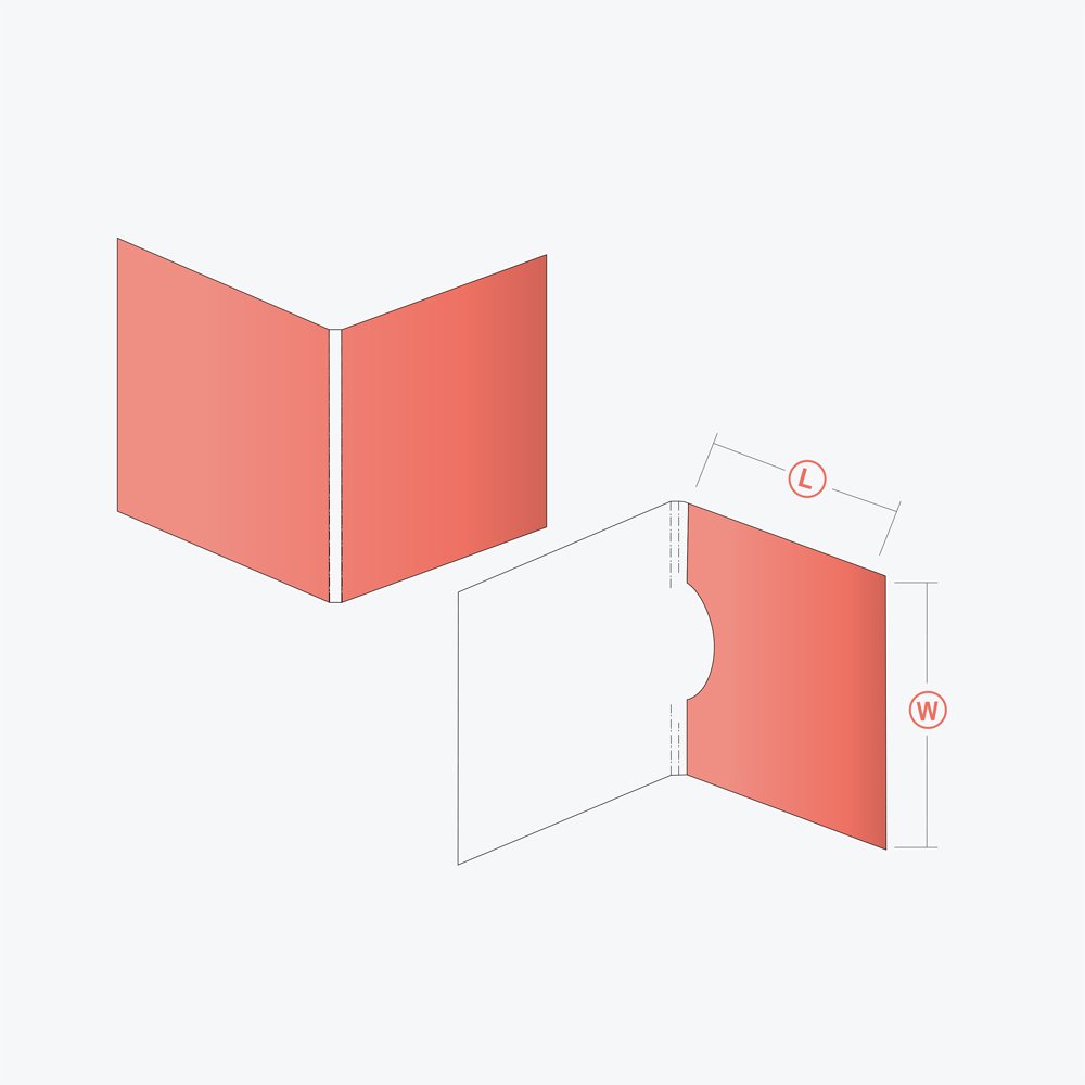 Four Panel CD Jacket open design layout with dimensions.