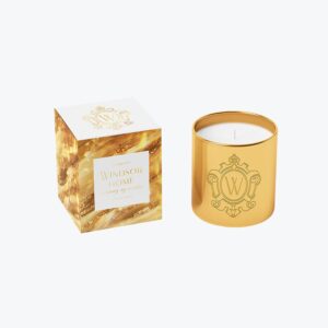 Luxury candle box wholesale packaging with a gold-themed design