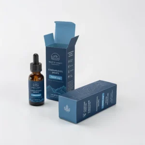 Custom CBD Tincture Boxes with blue printed CBD tincture packaging boxes