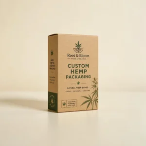 Custom printed hemp boxes made from kraft cardboard for natural hemp packaging