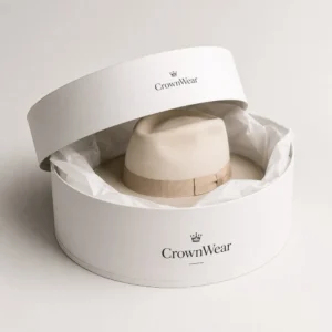 Custom hat boxes in round luxury style for premium hat packaging