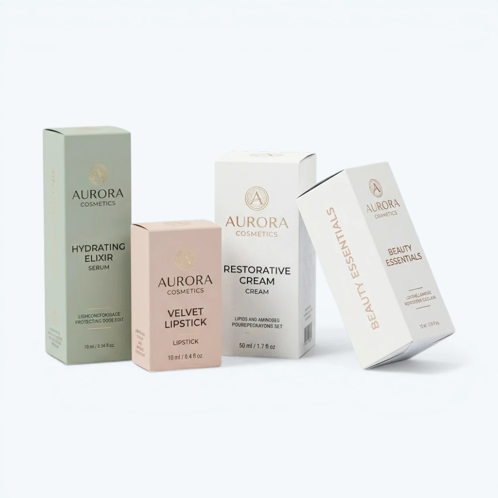 Custom cosmetic boxes with premium printed skincare and beauty packaging