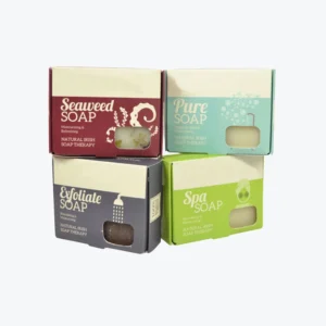 Soap packaging boxes with window style for branded retail soap display