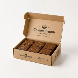 custom brownie boxes made from cardboard with logo printing