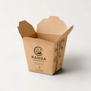 Custom Chinese take out boxes in kraft paper for food packaging