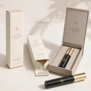 Custom mascara boxes with luxury rigid packaging and premium mascara display
