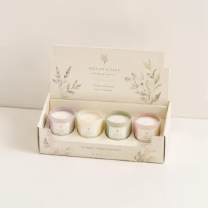 Custom candle display boxes for mini scented candle collections and shelf-ready packaging