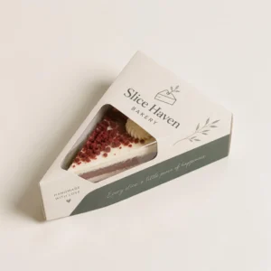 custom cake boxes for cake slice packaging with window display