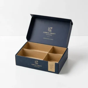 Custom catering boxes with dividers for food packaging