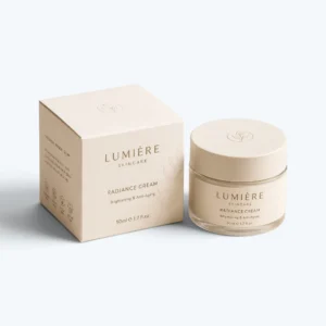 Custom cream boxes with luxury skincare cream jar packaging and logo printing