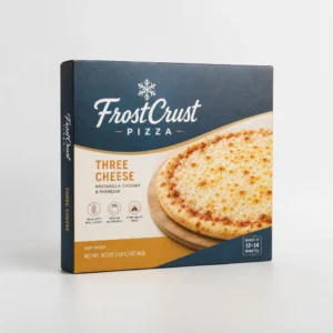 Custom pizza boxes for frozen pizza retail packaging