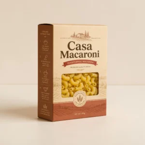 Custom pasta boxes with printed design for macaroni packaging