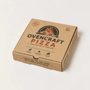 Custom pizza boxes with printed kraft pizza delivery packaging