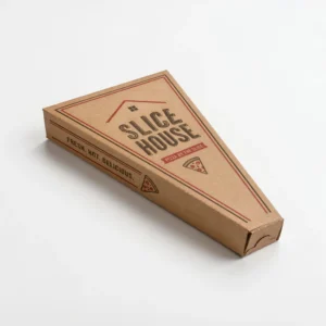 Custom pizza boxes for pizza slice packaging in kraft cardboard