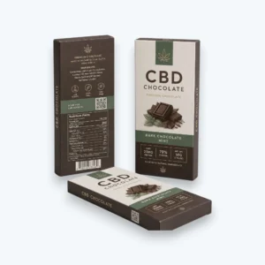 CBD chocolate boxes with custom printed packaging for premium edible chocolate products