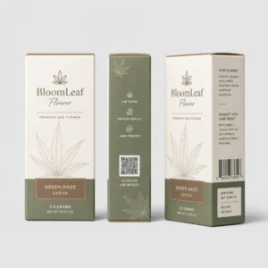CBD flower packaging with custom printed boxes and hemp flower branding