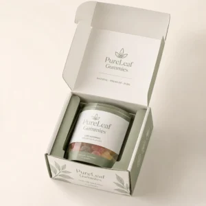CBD gummies box wholesale packaging with jar insert