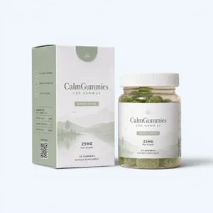 CBD gummies boxes with branded jar and custom retail packaging