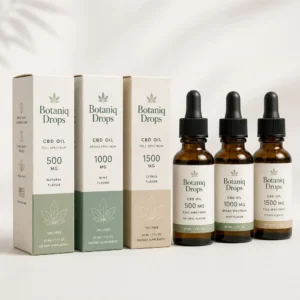 CBD oil boxes with multiple custom printed bottle packaging designs for CBD products