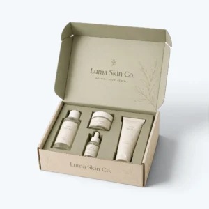 Custom mailer boxes with inserts for skincare product packaging and secure presentation