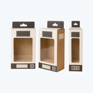Custom Window Boxes with clear window packaging for retail product display