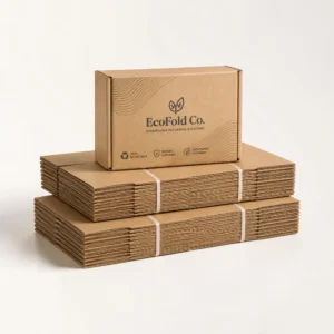 Custom kraft mailer boxes in brown kraft material for recycled mailer packaging