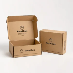 Corrugated cardboard mailer boxes in kraft material for secure product shipping