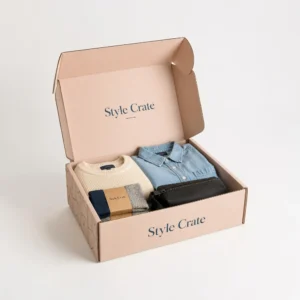 Custom boxes for clothing with open apparel packaging box for shirts and accessories
