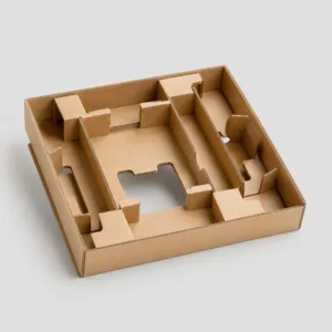 Corrugated shipping inserts with folded supports and protective dividers for secure product fit