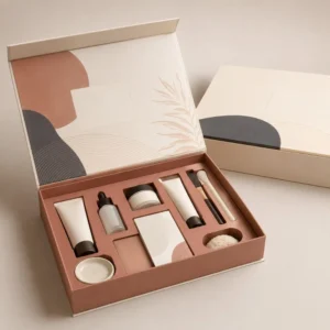 Custom boxes with inserts for beauty products and luxury presentation packaging