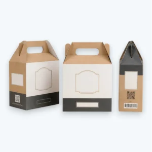 custom gable boxes with paperboard handle boxes for branded gift packaging