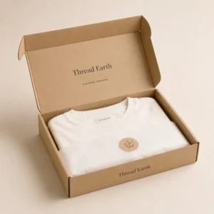 Custom kraft apparel boxes with logo printing for folded t-shirt packaging