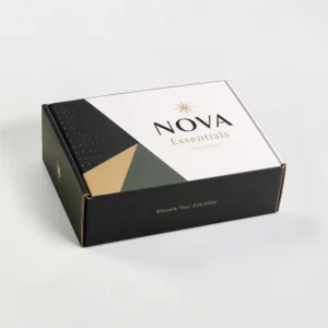 Custom mailer boxes with logo and full-color printing for branded ecommerce packaging