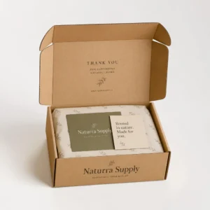 Custom kraft mailer boxes with inside printing for branded sustainable packaging
