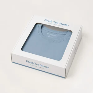 Custom boxes for shirts with window packaging for folded t shirt display