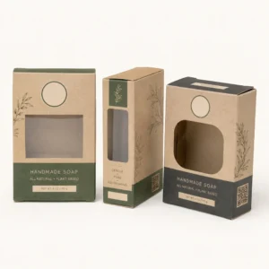 Custom Window Boxes with custom soap boxes with window for handmade soap packaging
