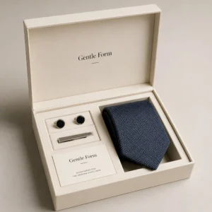Tie boxes with custom inserts for neckties and menswear accessories