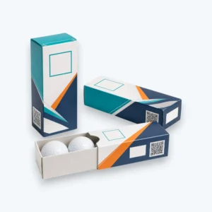 Golf ball sleeve boxes with custom printed design for compact branded golf ball packaging